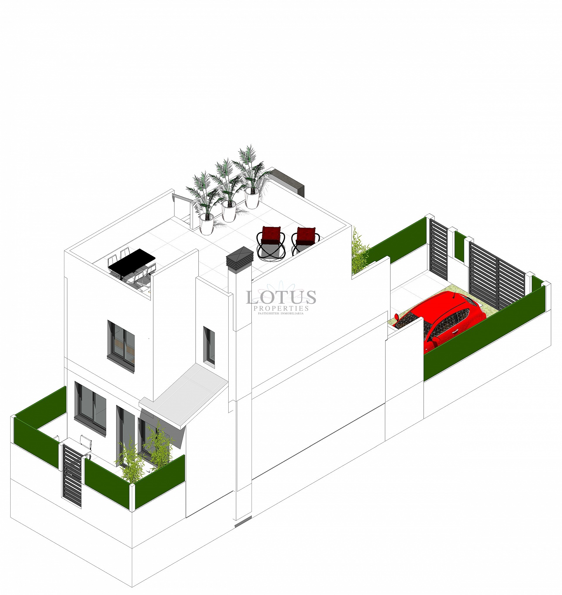 Townhouses with solarium and swimming pool in Cox - Alicante - Lotus Properties