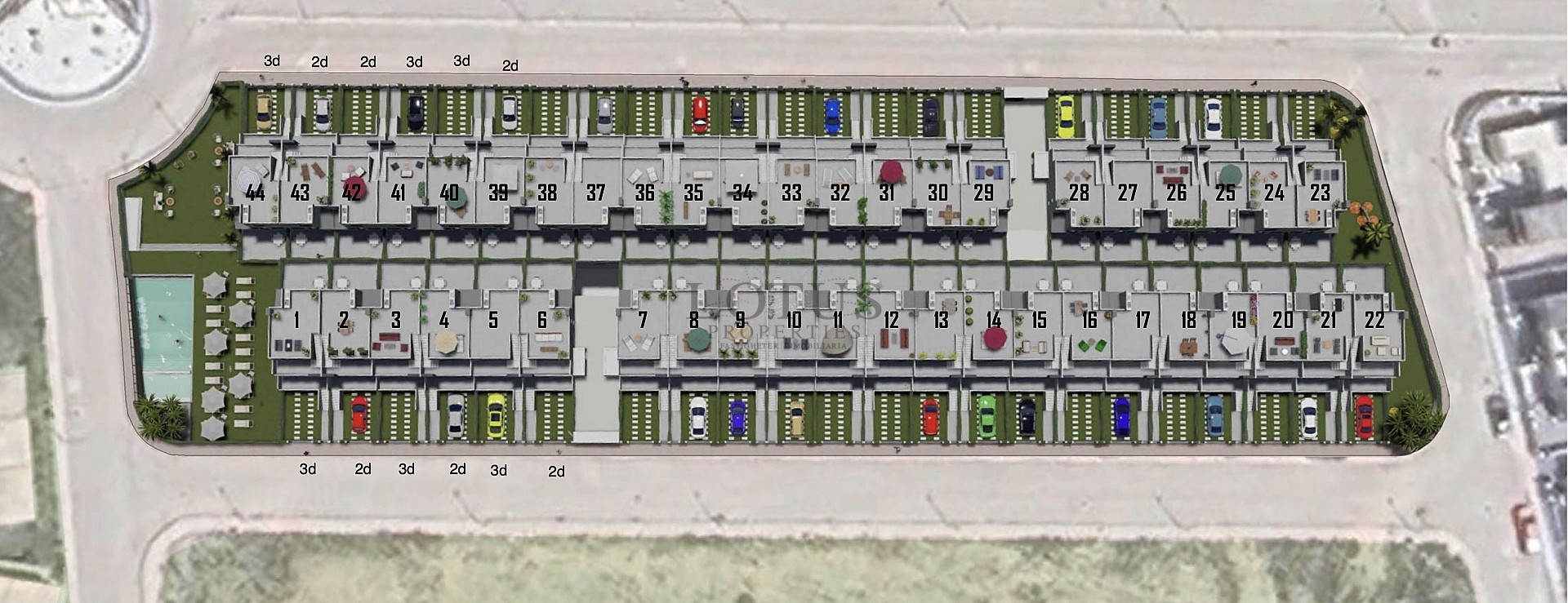 Townhouses with solarium and swimming pool in Cox - Alicante - Lotus Properties