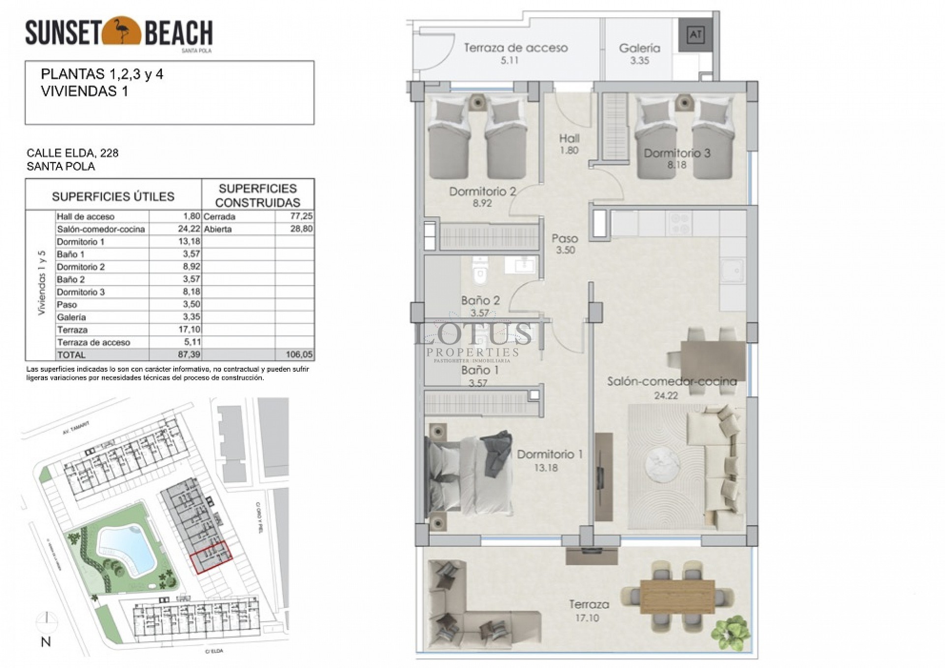 Nya lägenheter 100 m till stranden i Santa Pola - Lotus Properties