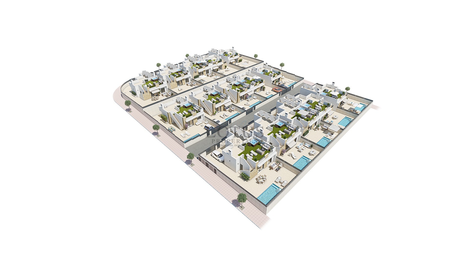 Newly built villas in beautiful Natura Park IV- La Marina with private pool and 3 bedrooms and 2 bathrooms - Lotus Properties