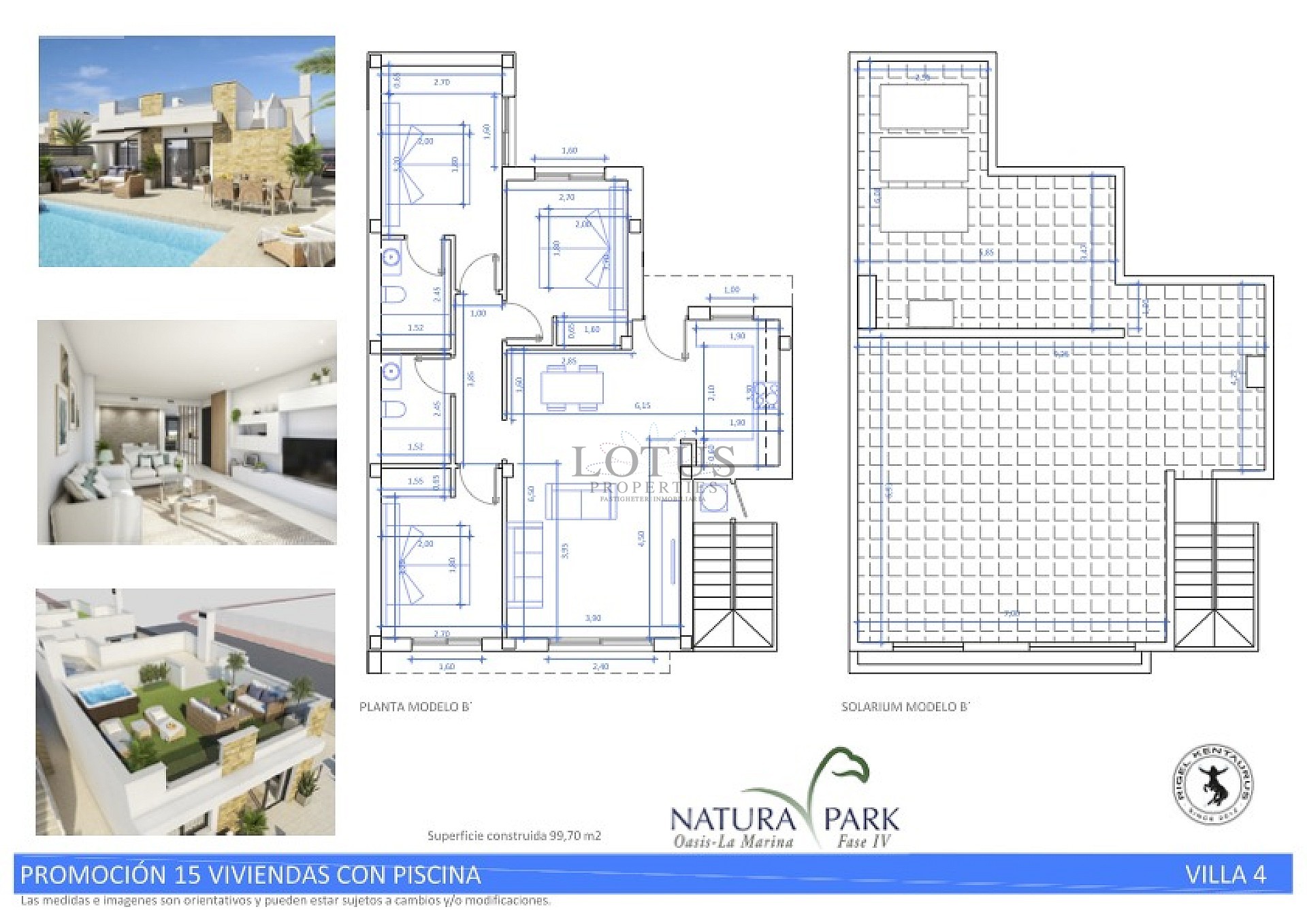 Newly built villas in beautiful Natura Park IV- La Marina with private pool and 3 bedrooms and 2 bathrooms - Lotus Properties
