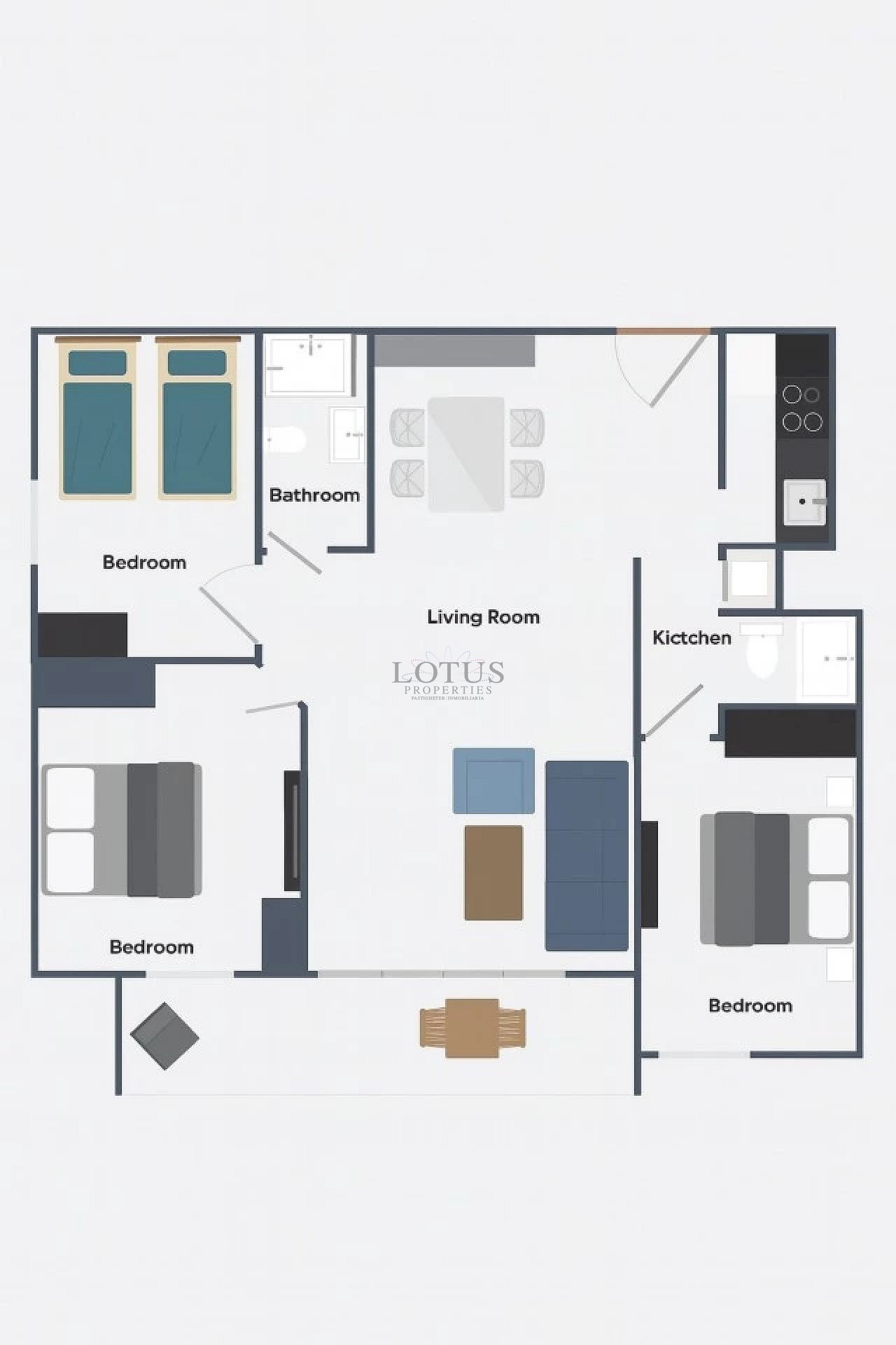 Stor takvåning med 3 sovrum och 2 badrum, havsutsikt, garage och förråd i Aldea del Mar - Lotus Properties