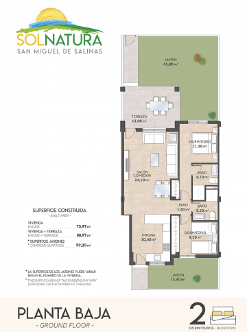 Planta baja en preciosa zona residencial Sol Natura - Lotus Properties