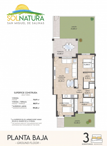 Planta baja en preciosa zona residencial Sol Natura - Lotus Properties